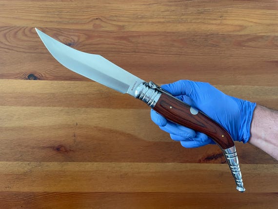 6.5” Navaja Sevillana Style Folding Knife Red Wood Scales From Spain