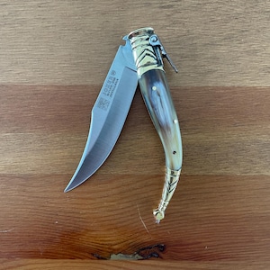 3.5” Albacete Navaja Joker Sevillana Knife Bullhorn Handle Handmade High Quality