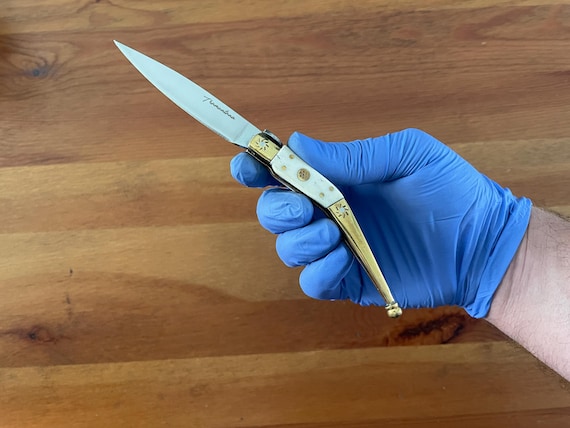 3.2" 420 Steel Navaja Tramuntana Empordanesa Brass Ferrules & Polished Bone