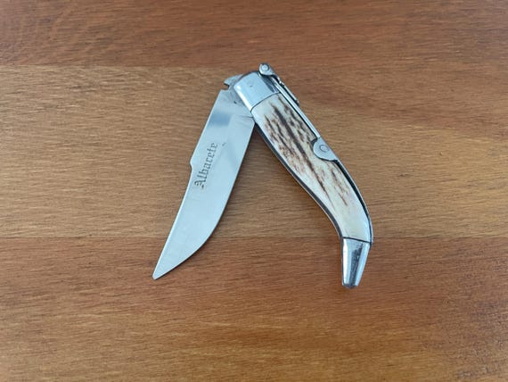 2.75” Spanish Navaja Pocket Knife Genuine Deer Antler Scales Handcrafted