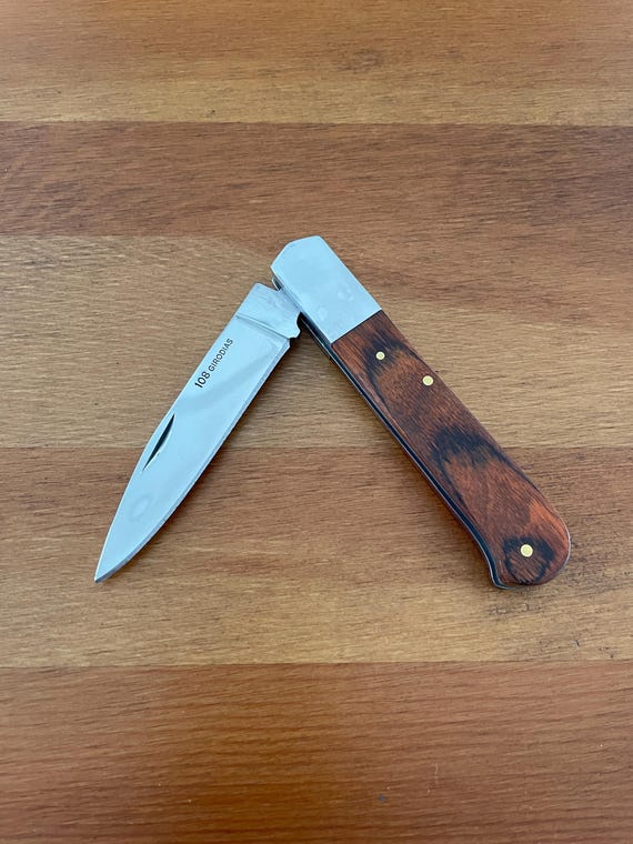 4.2" Cabritera Pocket Knife Spanish Navaja Red Stamina Wood Handle 108 Girodias