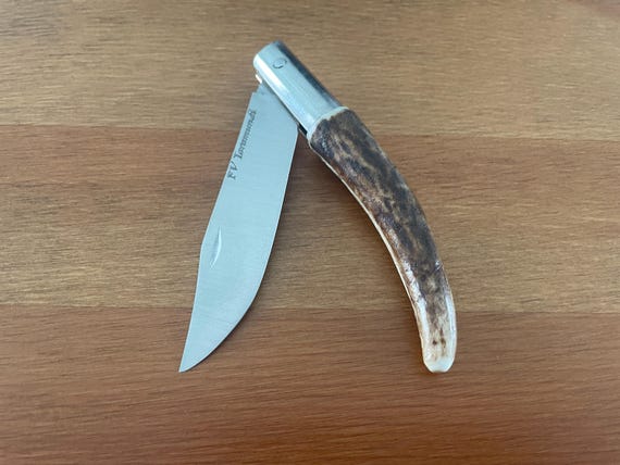 3.14" FV Taramundi Navaja Pocket Knife From Asturias - Spain Genuine Deer Antler