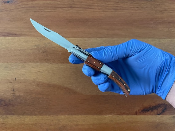 3.34 in. Arabian Folding Pocket Knife Wood and Steel Handle