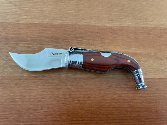 1.95” Spanish Navaja Capaora Pocket Knife Red Stamina Wood