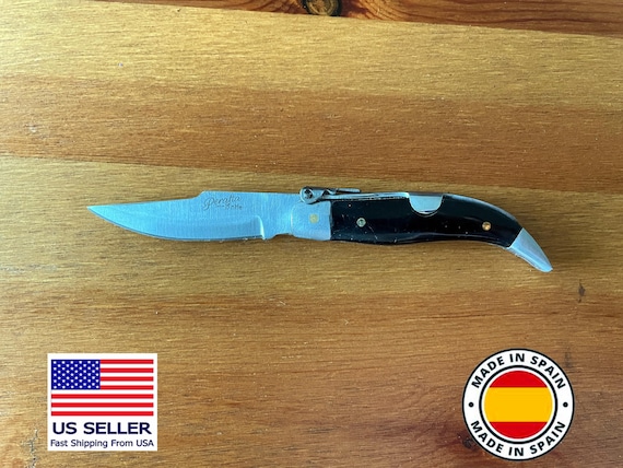 2.5” Spanish Navaja Teja Albacete Pocket Knife Buffalo Horn Scales