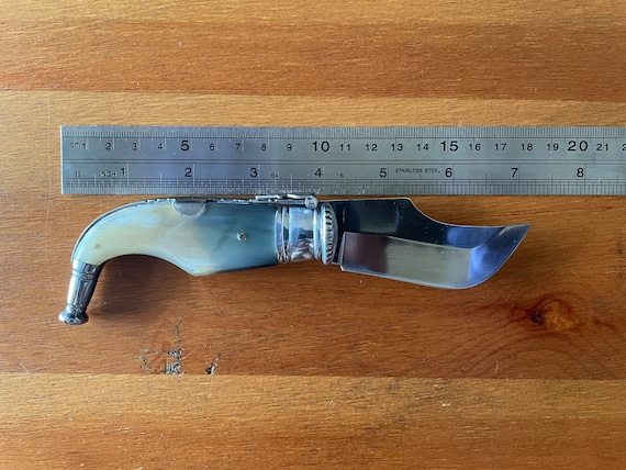 3" Spanish Navaja Pocket Knife Bull Horn Scales Handmade Unique