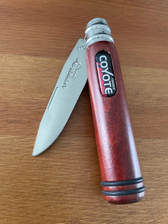 3.14" Andre Verdier Navaja Coyote Mahogany Handle Corkscrew From France