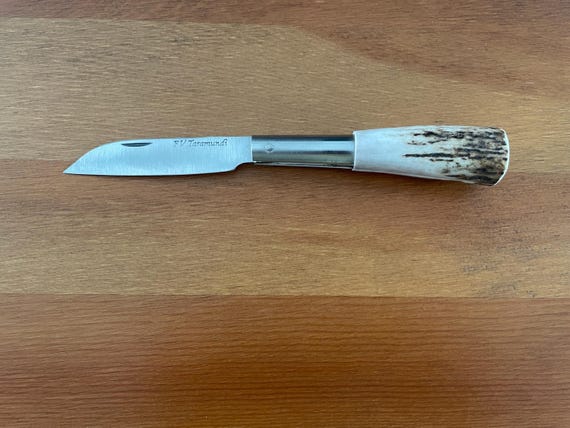 3.14” FV Taramundi Navaja Pocket Knife From Asturias Spain Deer Antler Handle