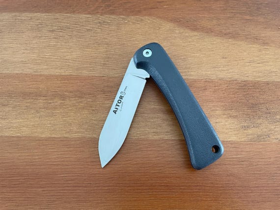 3.6" Aitor Spanish Navaja Folding Knife Carbon Steel ABS Handle