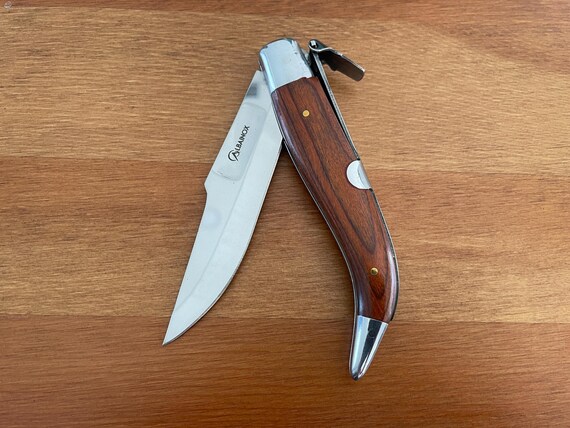3.6” Spanish Navaja Teja Albacete Pocket Knife Red Stamina Scales