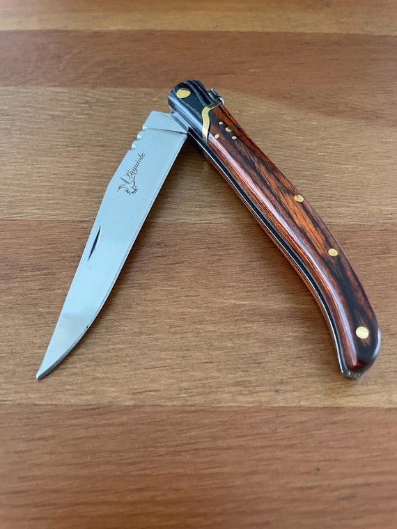 3.54” Navaja Laguiole Folding Pocket Knife Red Stamina/Mikarta Handle Slipjoint