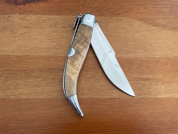 4.2" Spanish Navaja Teja Albacete Pocket Knife Olivo Wood Scales