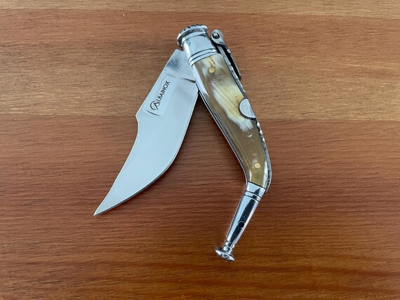 2.75" Navaja Jerezana Pocket Knife Bullhorn Scales with Ratchet