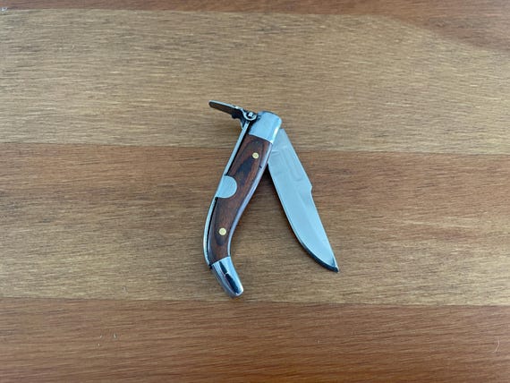 2.5" Spanish Navaja Teja Albacete Pocket Knife Purple Wood Scales