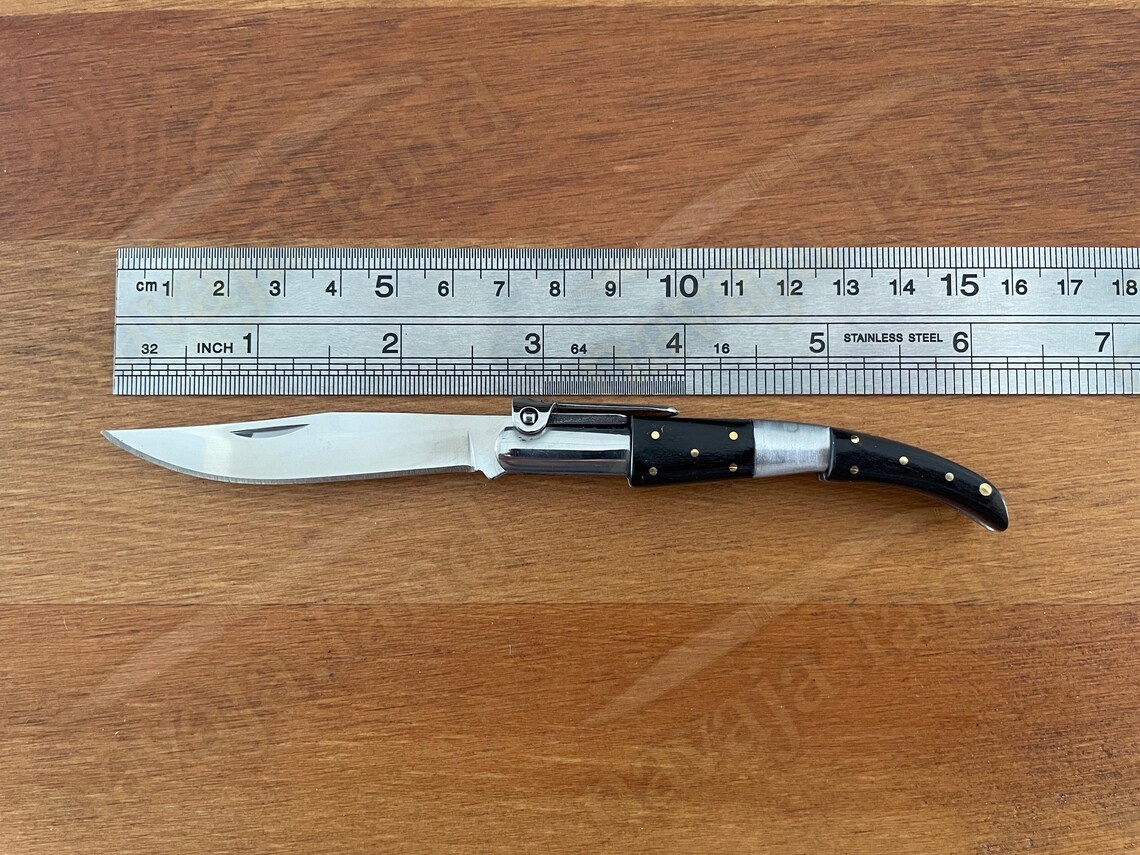 Spanish Rachet 2.75” Arabian Style Classic Navaja Spanish Knife – Black Wood Handle ...