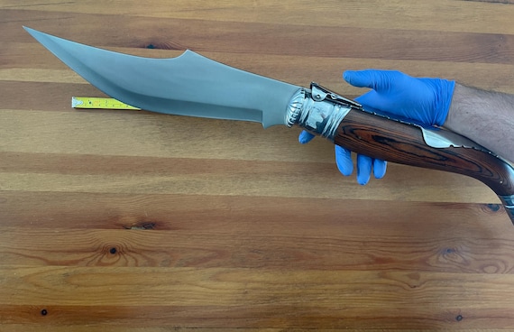13.7" Gigantic Navaja Sevillana Folding Knife Red Wood Scales From Spain