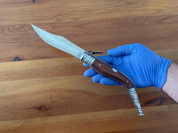 5.5” Navaja Sevillana Style Pocket Knife Red Wood Scales from Spain