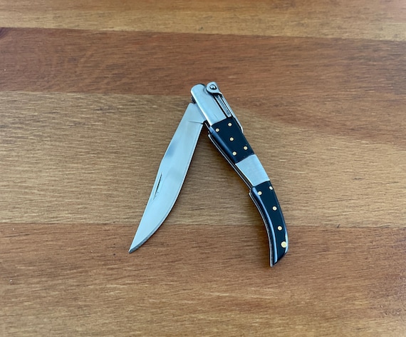 2.75” Arabian Style Navaja Folding Pocket Knife Black Wood and Steel Handle