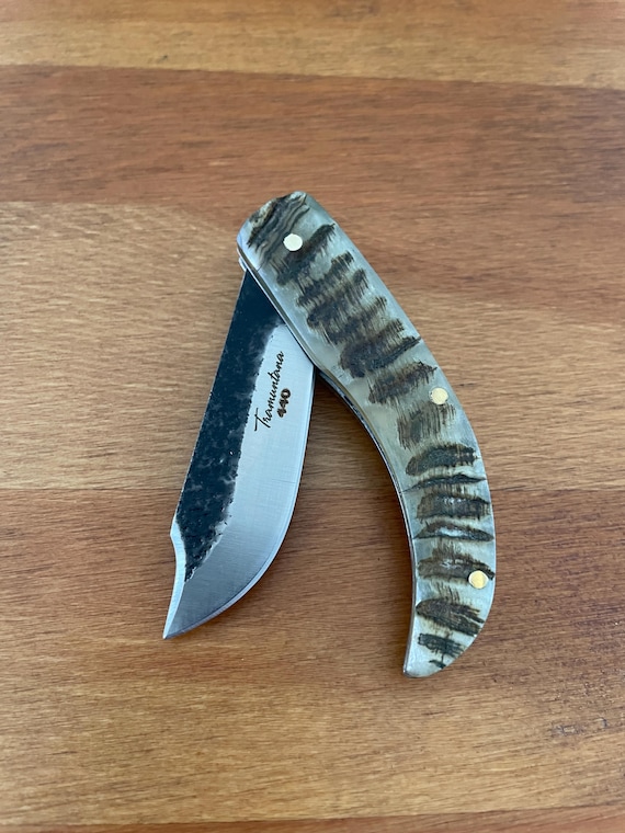 2.5" Tramuntana Navaja Folding Pocket Knife 440 Steel Ram's Horn Handle