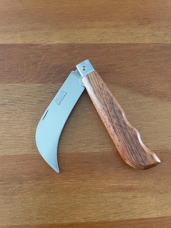 3.54" Portuguese Navaja MAM Harvesting and Mushroom Bubinga Wood Handle