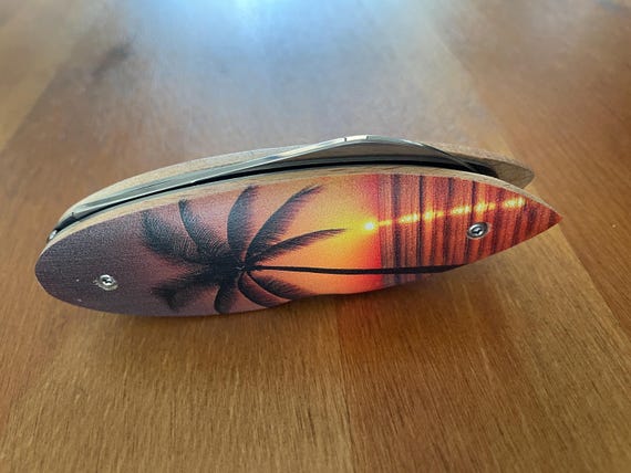 Navaja Surf Board “PALMERA” Pocket Knife Bottle Opener Lockback Summer Design