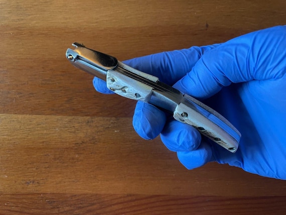 4" Arabian Folding Pocket Knife Deer Antler Scales Handcrafted with Ratchet