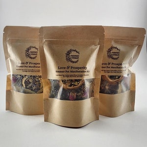 Kit Manifestation Pot-pourri Pot-pourri Parfum d'intérieur Amour et prospérité pour réchaud Kit de sorts d'aromathérapie parfum d'automne Pot-pourri