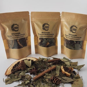 Kit manifestation Pot-pourri Marée hivernale parfum d'intérieur pour réchaud Pot-pourri parfum d'hiver Kit de sorts aromathérapie parfum automne-hiver