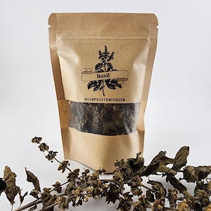 Basil Dried Herb Kitchen Witch Organic Magickal Herbs for Spells Altar Offering Tea
