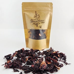 Hibiscus Flower Premium Dried Herb Kitchen Witch Organic Magickal Herbs for Spells Altar Offering Tea