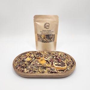 Kit manifestation Pot-pourri Happy Home Pot-pourri Rituel aux herbes parfum d'intérieur harmonieux Kit de sorts d'aromathérapie Pot-pourri pour réchaud