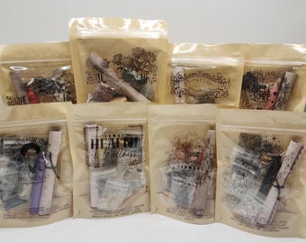 Premium Spell Bottle Kits Protection Witch Kit Herbs Crystals Glass Vial Protection Ritual Spell Jar Kit