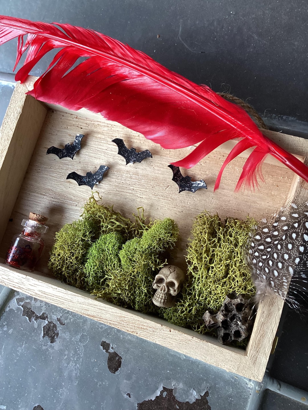 Mini Shadow Collection Miniature Shadow Box Witch Scene Witch Decoration Halloween Decoration ...