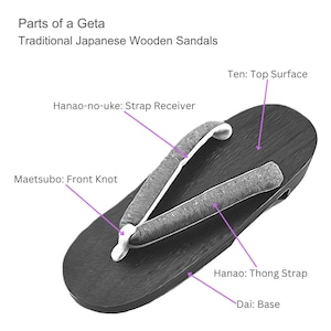 Japanese Wooden Geta Flower Blue Tones Kimono Clothing Shoes Sandals ...