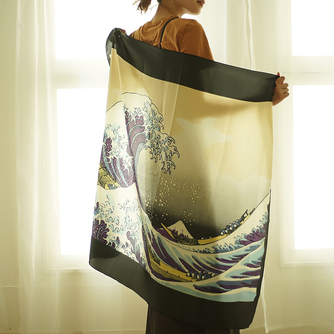 Ukiyo Lifestyle Silk Scarf - Pink Print main image 0