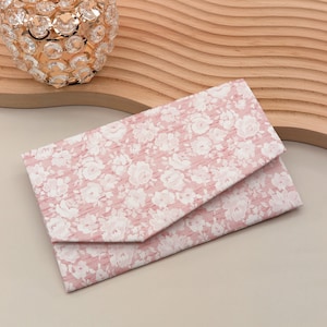 Japans magnetisch zakje Rose roze tinten handgemaakt zakje elegante portemonnee en kaartetui stoffen zakjes, gemaakt in Japan