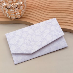 Japanischer Magnetbeutel Rose Lila Töne Handgefertigter Beutel Elegante Brieftasche & Kartenetui Stoffbeutel, Made In Japan