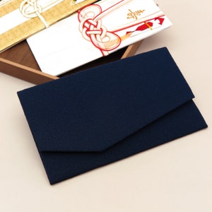 Japanischer Magnetbeutel Schlichte Marinetöne Handgefertigter Beutel Elegante Brieftasche & Kartenetui Stoffbeutel, Made In Japan