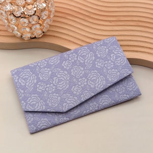 Japanischer Magnetbeutel Rose Lila Töne Handgefertigter Beutel Elegante Brieftasche & Kartenetui Stoffbeutel, Made In Japan