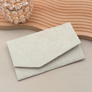 Japanischer Magnetbeutel Kirschblüte Beige-Töne Handgefertigter Beutel Elegante Brieftasche & Kartenetui Stoffbeutel, Made In Japan