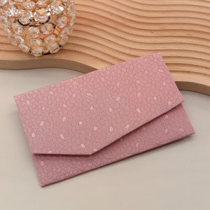 Japanischer Magnetbeutel Polka Dot Pink-Töne Handgefertigter Beutel Elegante Brieftasche & Kartenetui Stoffbeutel, Made In Japan