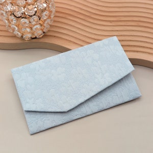 Japanischer Magnetbeutel Kirschblüte Silbertöne Handgefertigter Beutel Elegante Brieftasche & Kartenetui Stoffbeutel, Made in Japan