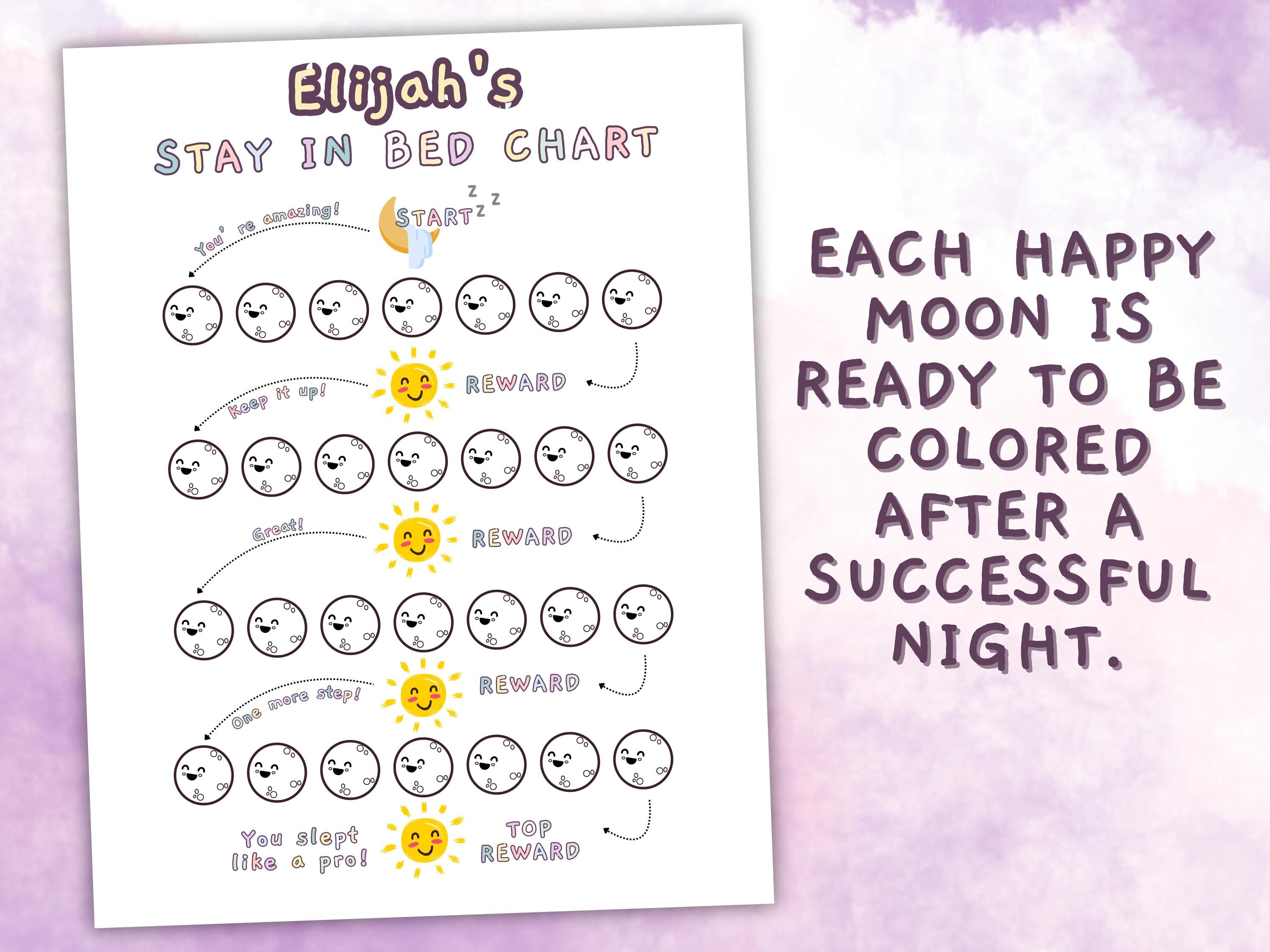 Stay in Bed Chart: Kids Sleep Tracker, Bedtime Routine (digital ...