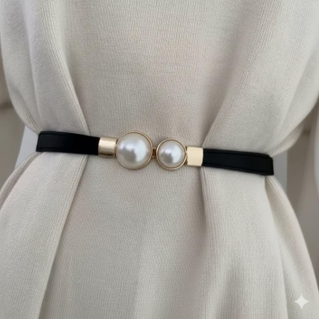 Elastic Pearl Belt - Etsy display picture 2