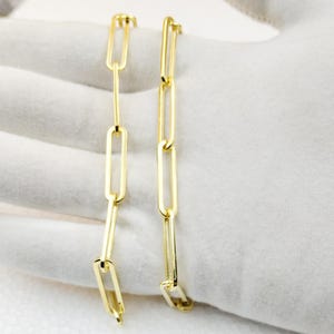 14K Gold Filled Chain Necklace,Paperclip Chain,Minimalist Chain,Dainty Chain,Layering Chain,Link Chain Necklace,Gift for Her,Mothers Day