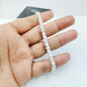14KGold Moissanite Tennis Bracelet Dainty VVS Tennis Bracelet Ideal Cut Moissanite Bracelet Infinity Bracelet  Classic Tennis Bracelet