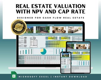 RealEstate Valuation Calculator in Excel | Investment Analysis Tool for Property | Digital download