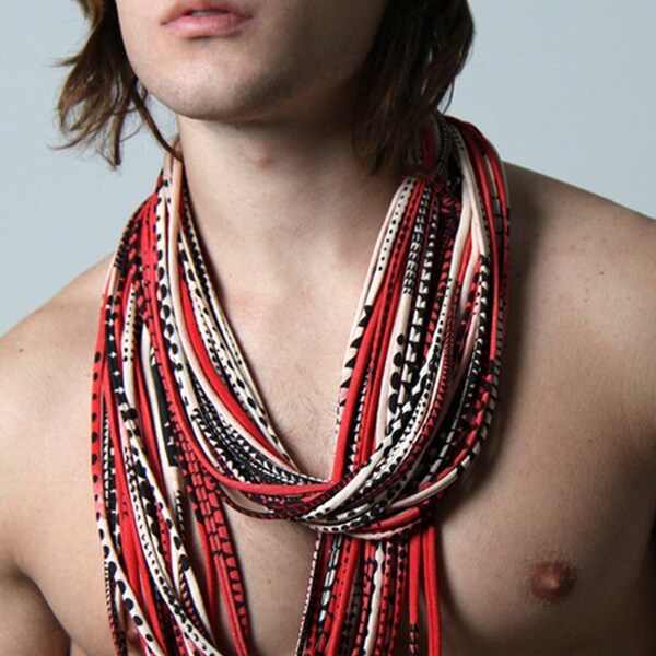 Red Mens Scarf - Etsy