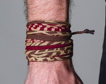 Handmade Unisex Tribal Jewelry Bracelet - Personalized Mens Bracelet - Burning Men Festival Jewelry Boyfriend Gift - Necklush