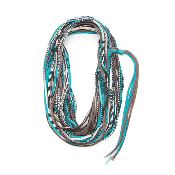 Unisex Infinity Schal Halskette / Mode Accessoires / Handgemachter Sommer schal Türkis Blau / Freund Freundin Geschenk / Necklush